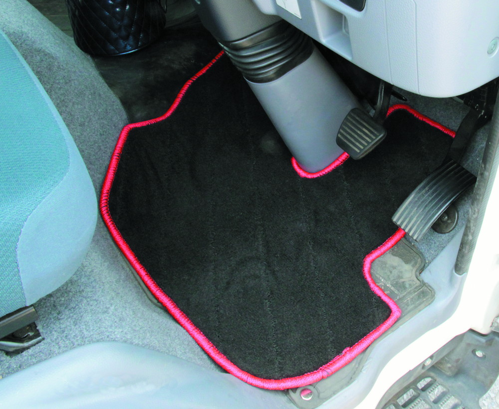 汎用フロアマット 2T車用 ブラック/レッド 画像2