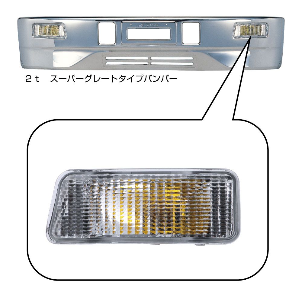 バンパーヨウ ウインカー プロフィア クリヤー 画像3