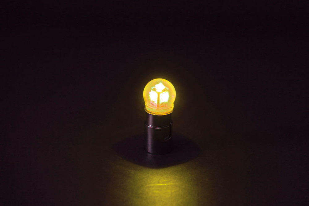 電球型LED5バルブ 24V BA15S イエロー 画像2