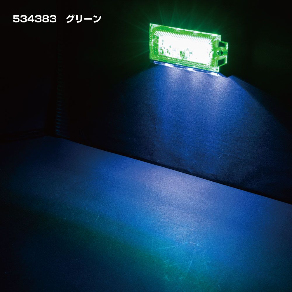 LED6 2WAYフラットマーカーランプNEO 24V グリーン 画像3