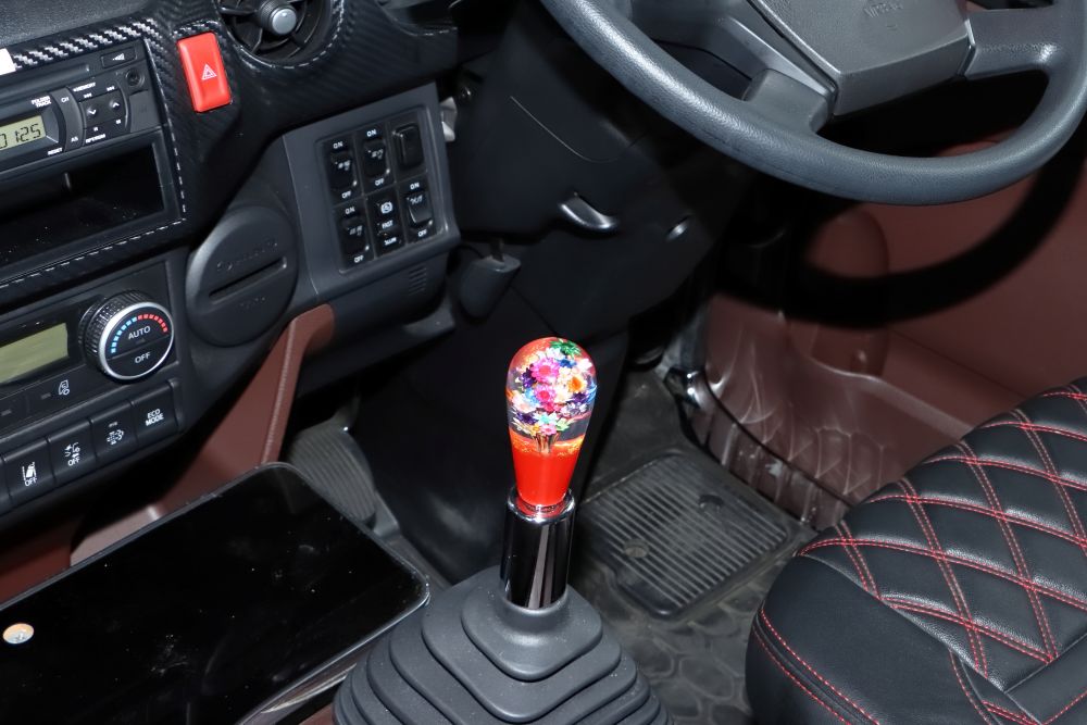 水中花シフトノブ 電球型 レッド 3AD