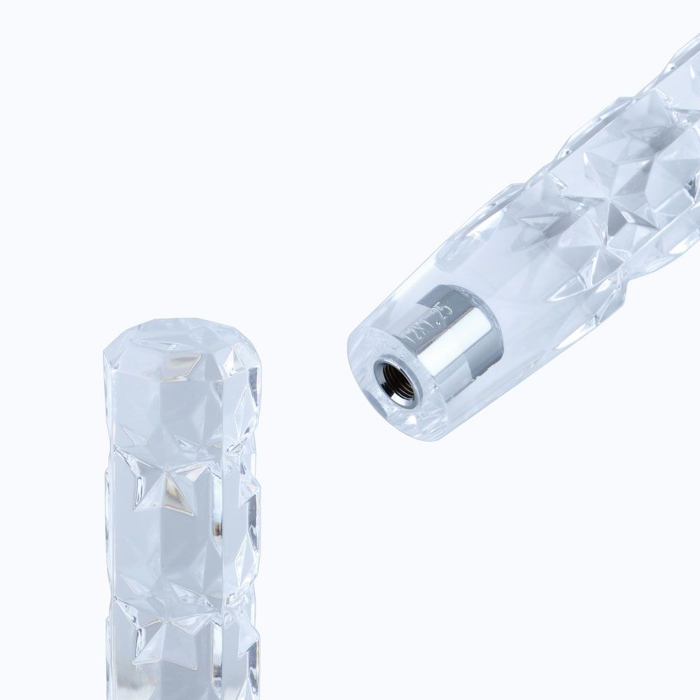 クリスタル8角ノブ(星) 150L 12x1.25 クリアー 画像5