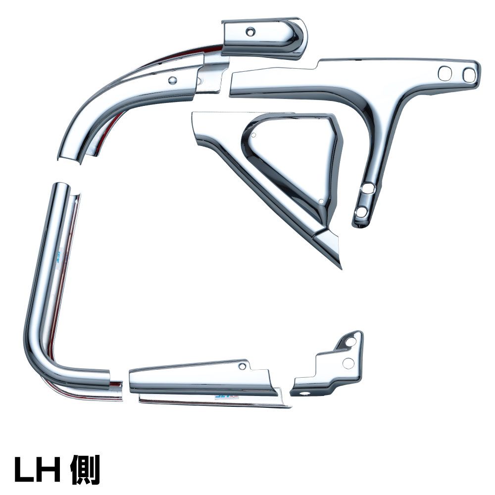 スーパーグレート ハイルーフ車用 メッキミラーステーカバー 画像3