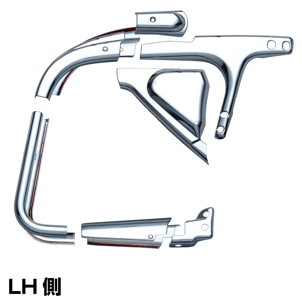 スーパーグレート ハイルーフ車用 メッキミラーステーカバー 画像4