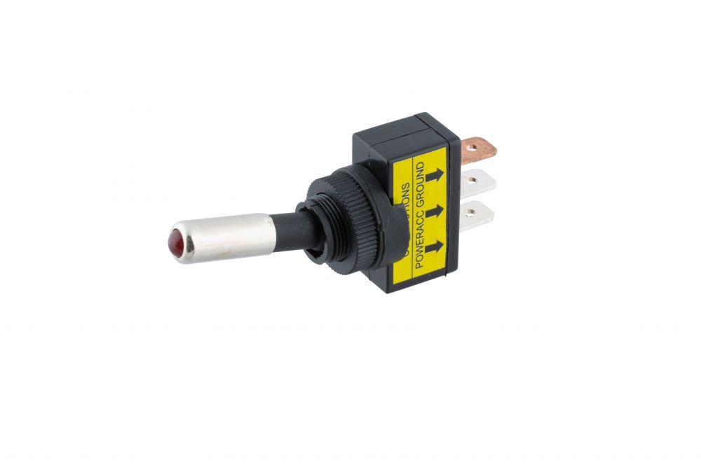 LED付きトグルスイッチ 24V ON-OFF レッド 画像2
