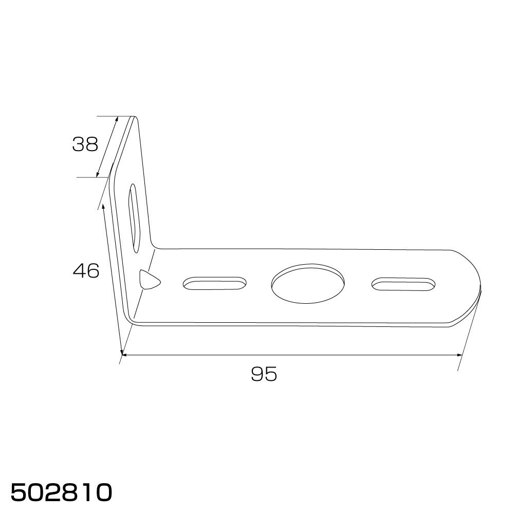 ステンレス マーカー取付ステー L型 38x95 画像5