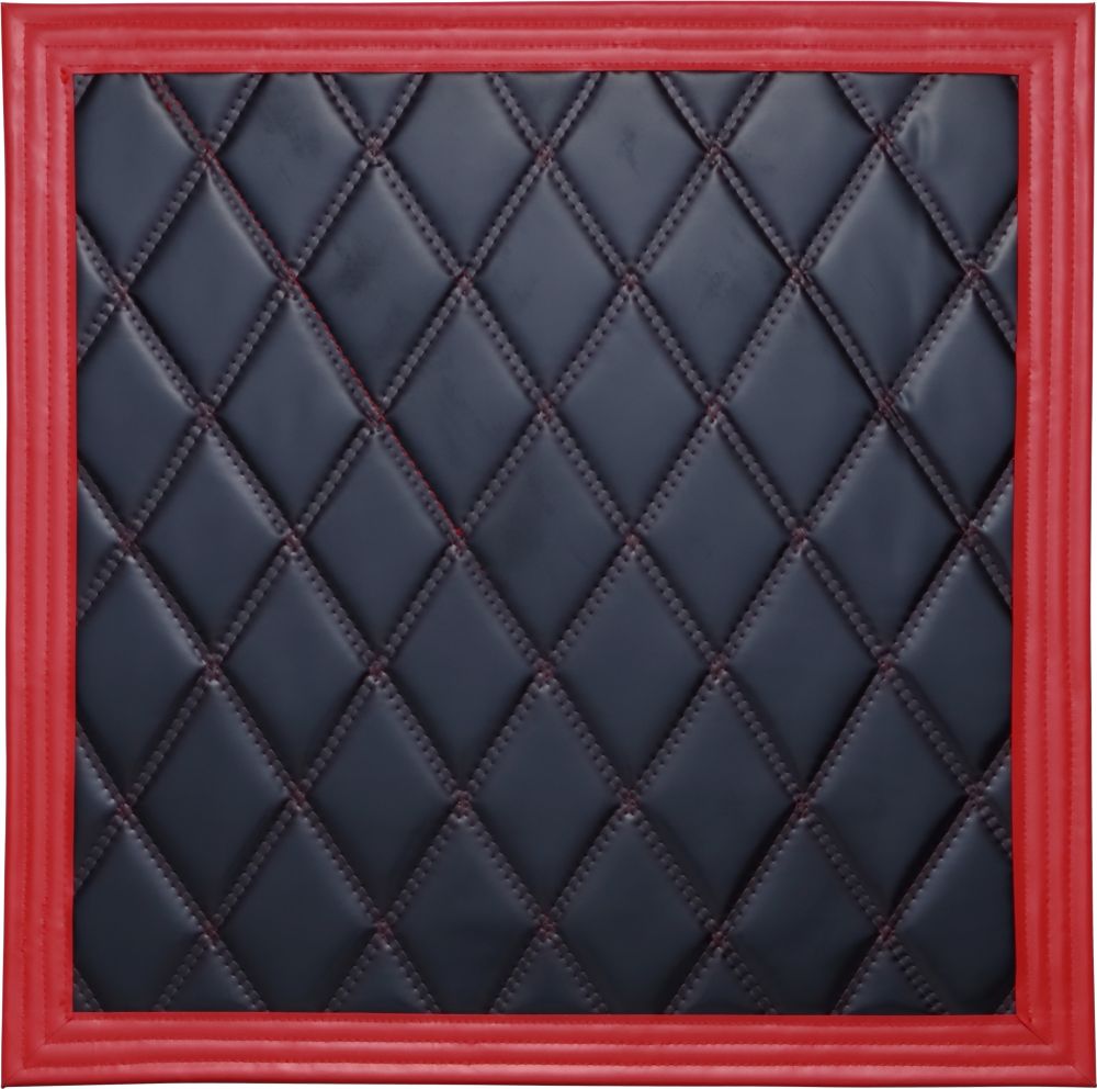 テント生地ドロヨケ 600X600 クロ/アカライン 画像3