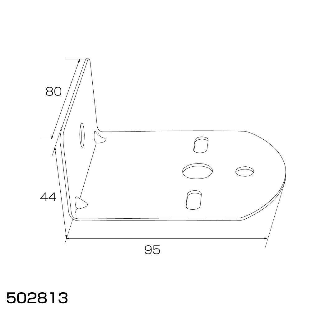 ステンレス マーカー取付ステー L型 80x95 画像2
