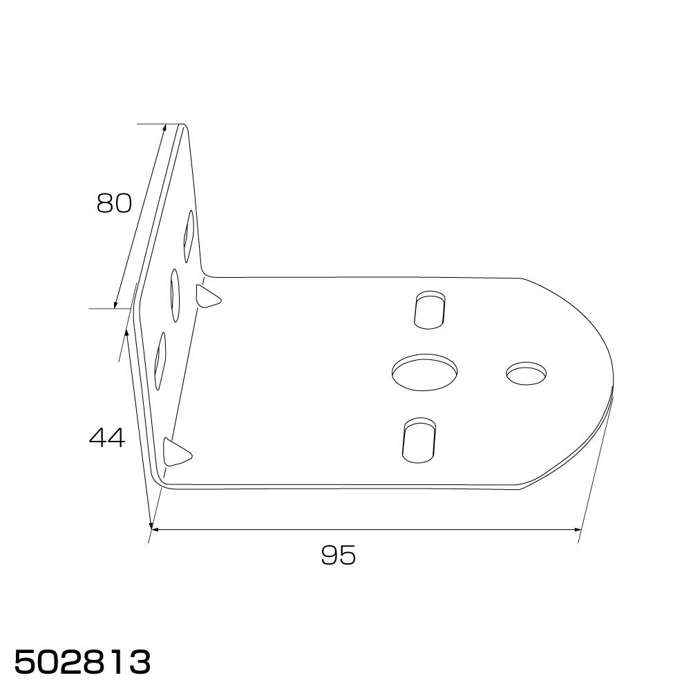 ステンレス マーカー取付ステー L型 80x95 画像4