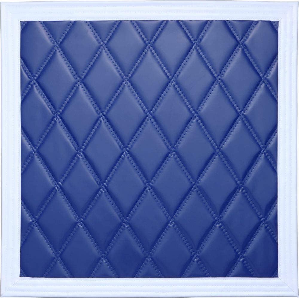 テント生地ドロヨケ 600X600 アオ/シロライン 画像2