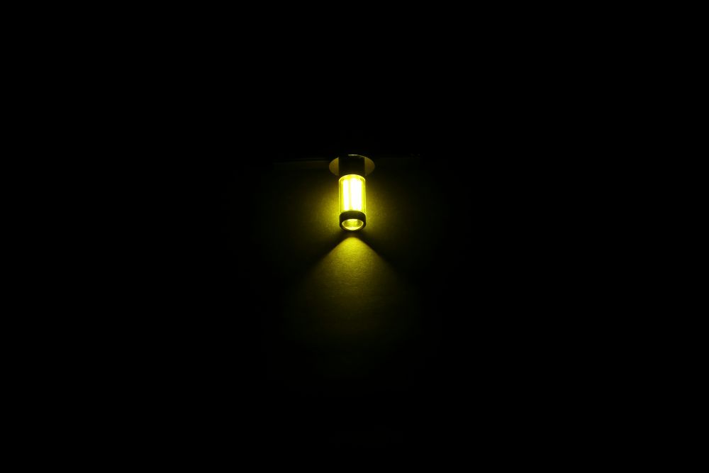 LEDバルブ COBタイプ BA15S 10-60V イエロー 画像3
