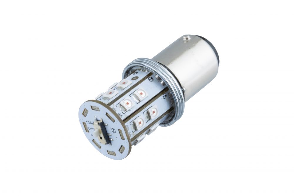 LEDロータリーテールバルブ W球BAY15D レッド1ヶ 画像2