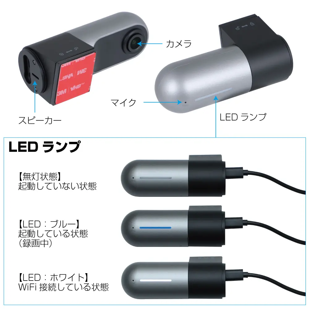 フルHD/WiFiレコーダーD125+GPSアンテナ+SD32GB+サ 画像2