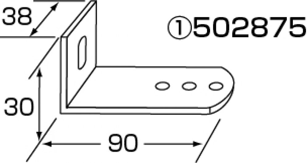 ミニサイドマーカー取付ステー L型 38x90 画像5