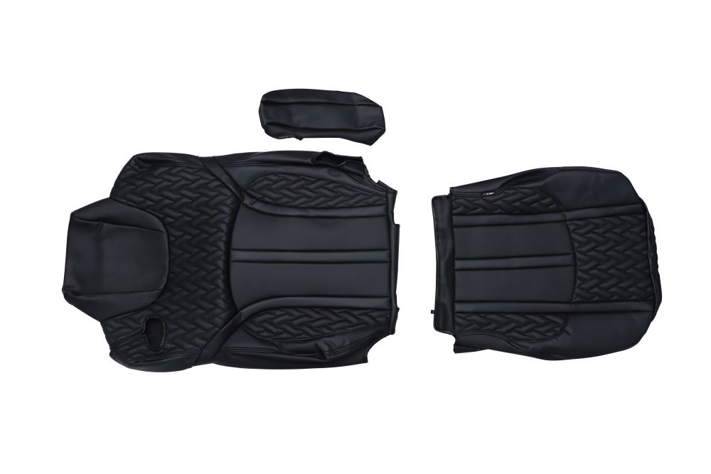 DXシートカバー Fit Pクオン高機能シート 黒/黒糸 画像3