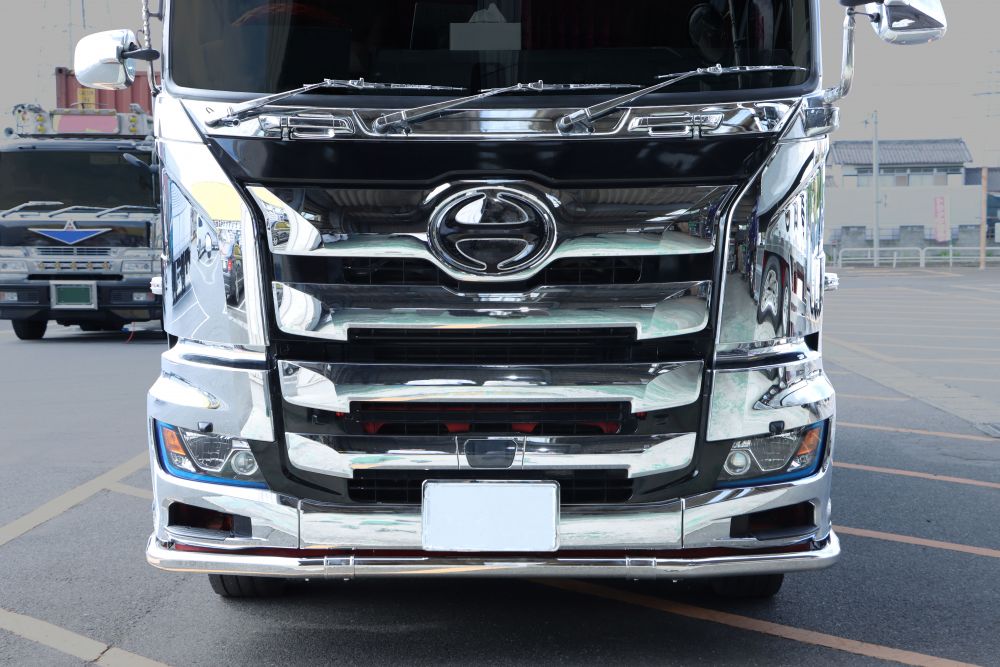 17プロフィア 八角パイプバンパー 3点セット 高床車 画像3
